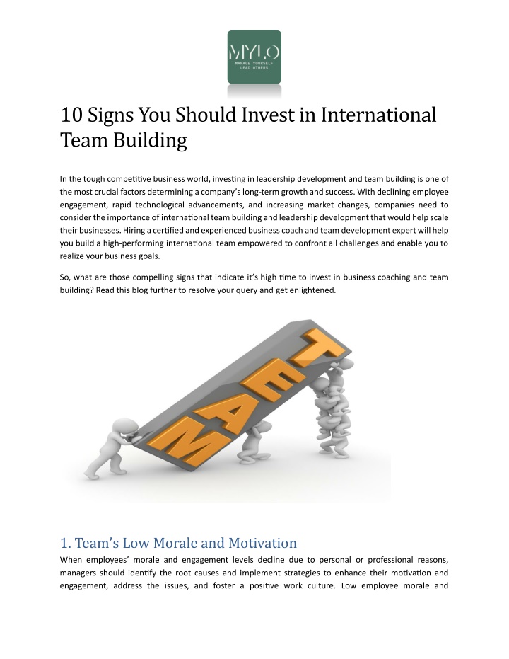 PPT - 10 Signs You Should Invest in International Team Building PowerPoint Presentation - ID:13744705