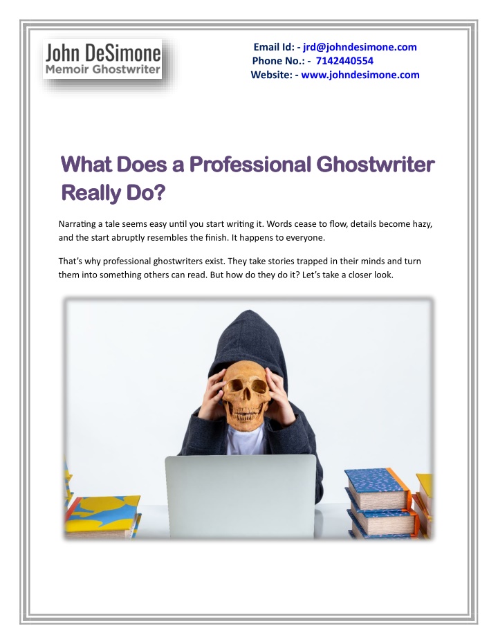 PPT - What Does a Professional Ghostwriter Really Do.docx PowerPoint Presentation - ID:13962556