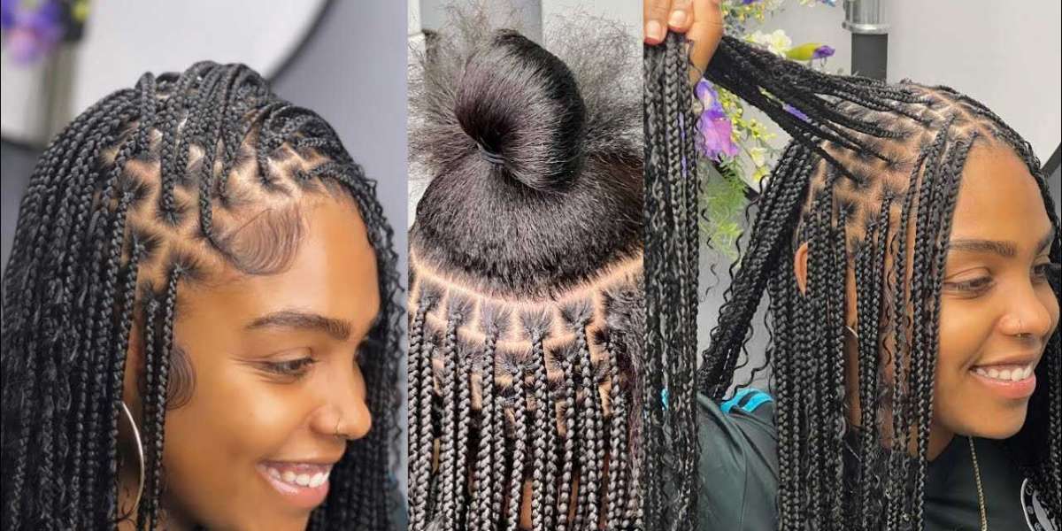 Boho Knotless Smiduim Mid Back Braids – Gaby Braiding’s Signature Style