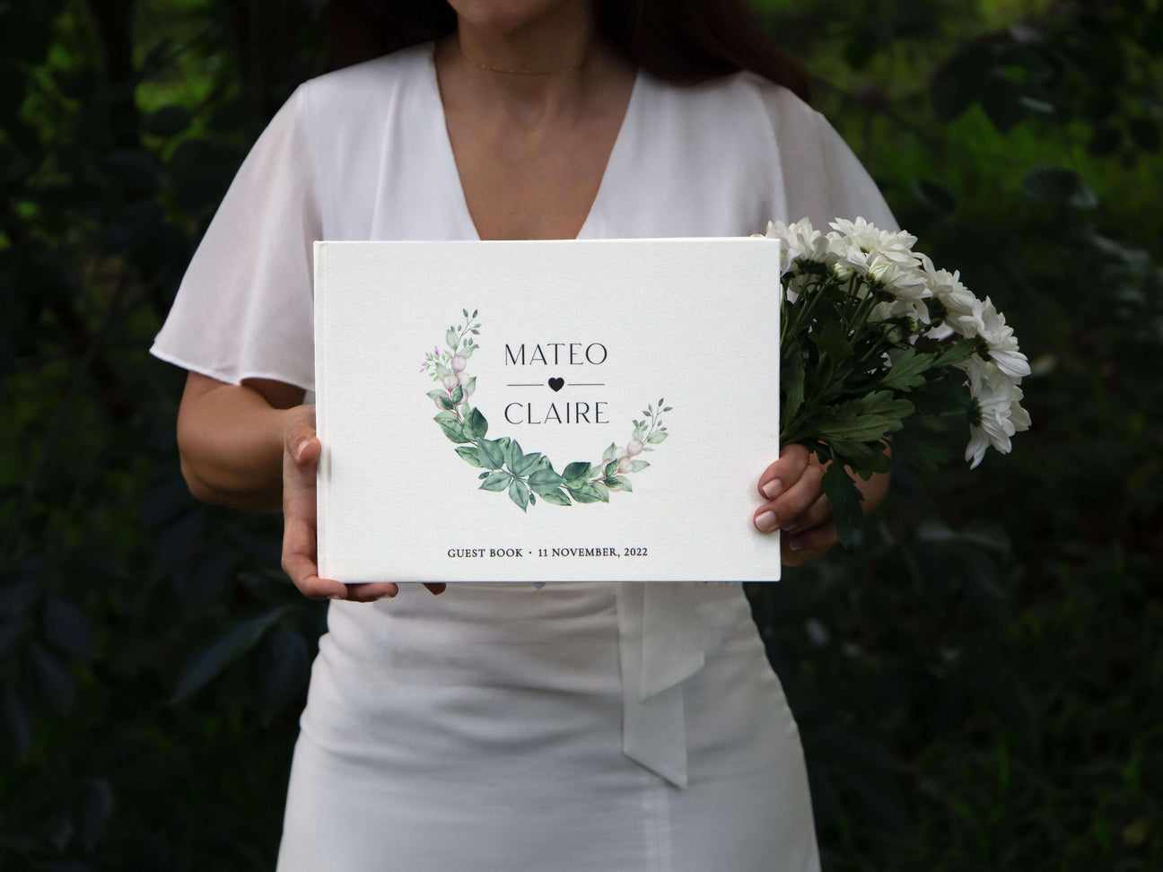 Personalised Wedding Guest Book by Evergreen Lane