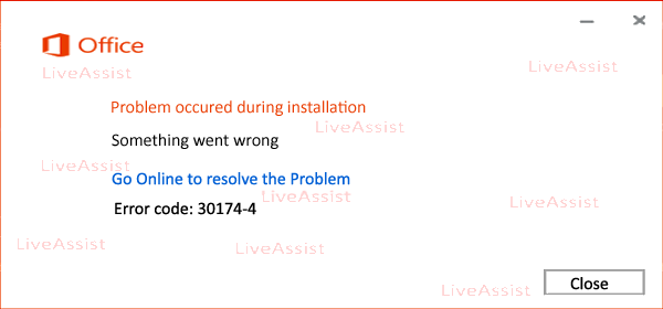 How To Fix Error Code 30174-4 - Office Live Support