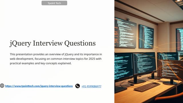 Top jQuery Interview Questions and Answers for 2025 | PPTX