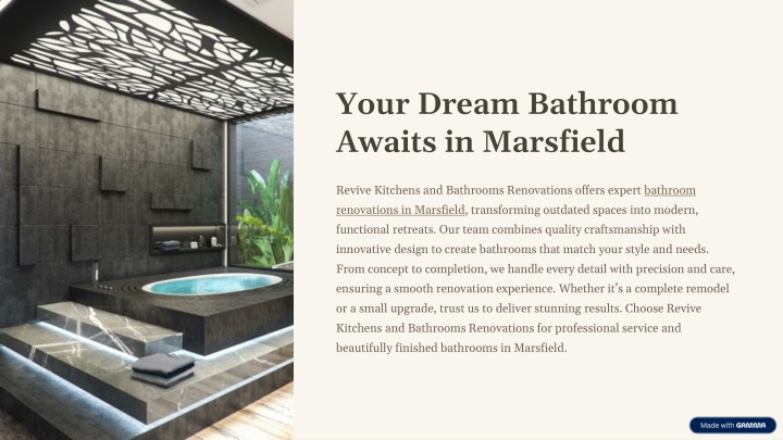 PPT - Your Dream Bathroom Awaits in Marsfield - Revive Kitchens and Bathrooms PowerPoint Presentation - ID:14335504