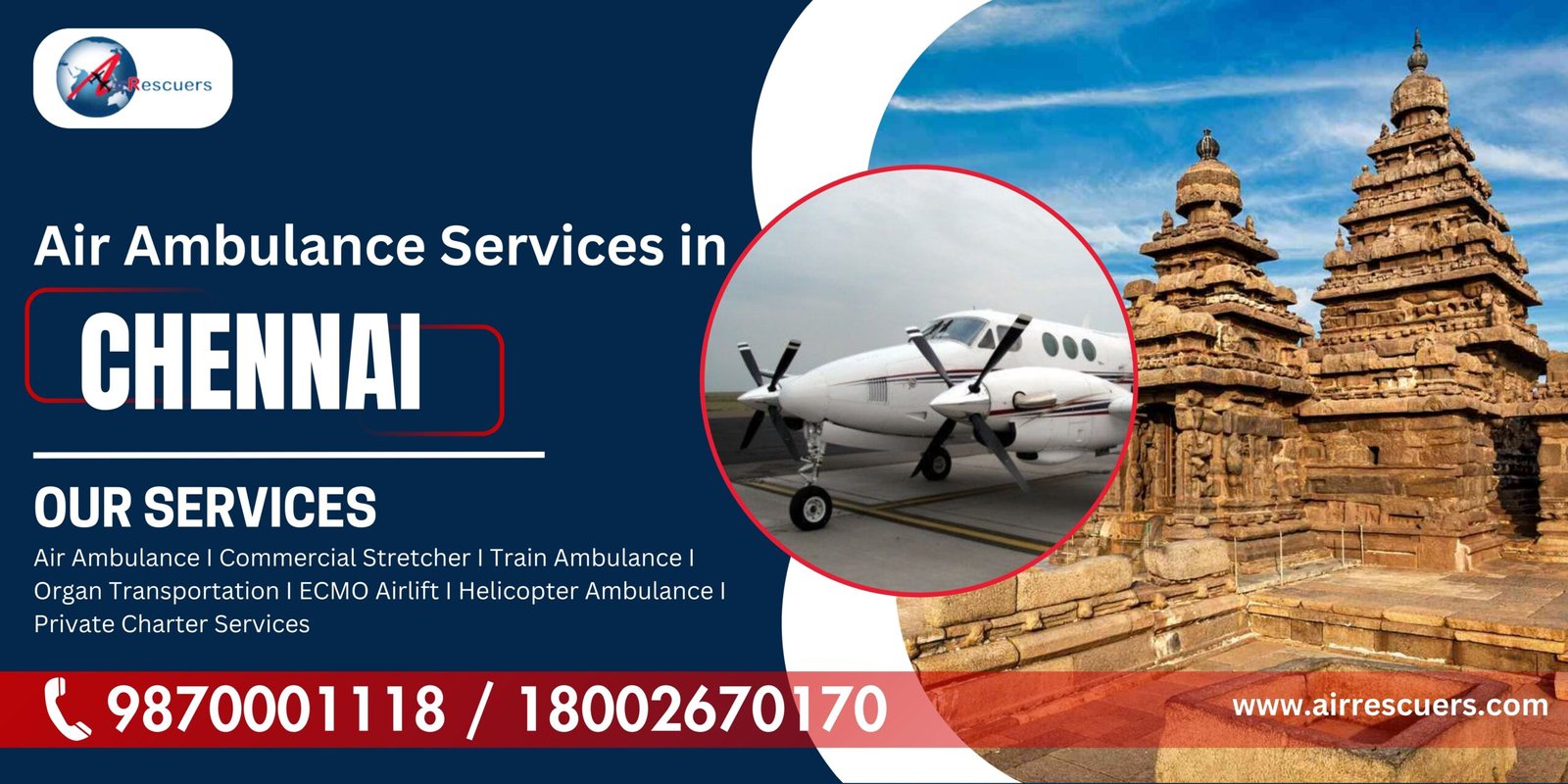 Air ambulance services in Chennai | Air ambulance Chennai | Air Rescuers