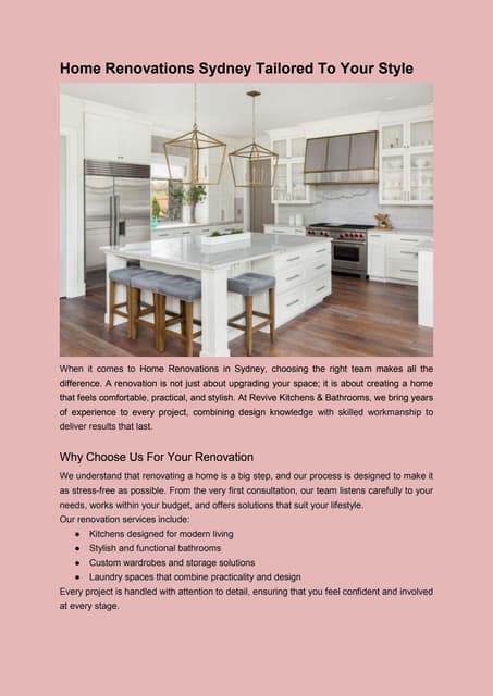 Home Renovations Sydney Tailored To Your Style.pdf