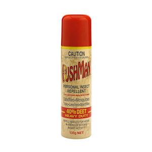BUSHMAN AEROSOL 130GM, 40pct DEET, EACH - Livingstone IT