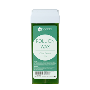 SOFEEL ROLL ON WAX CARTRIDGE OLIVE EXTRACT 100G EA