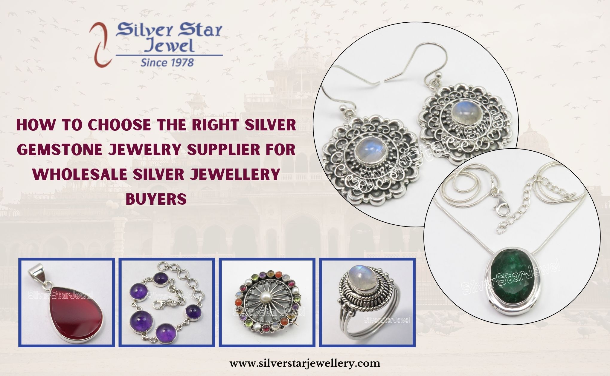 How to Choose the Right Silver Gemstone Jewelry Supplier for Wholesale Silver Jewellery Buyers